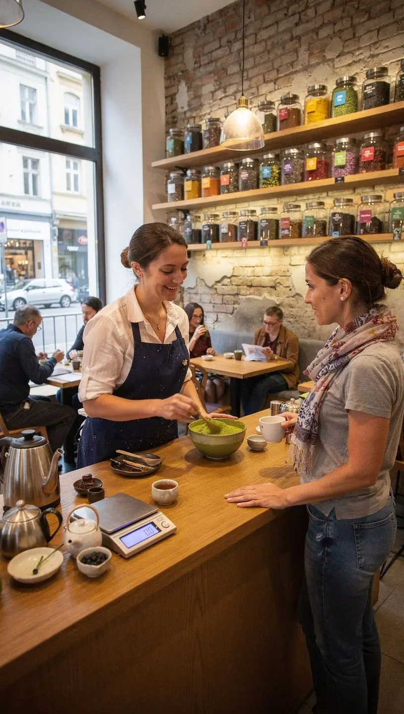 Teáskanál és méz, amely a tea ízesítésére szolgál.