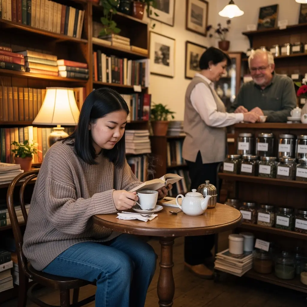 Egy csésze gőzölgő tea, mellette friss citromszeletek.