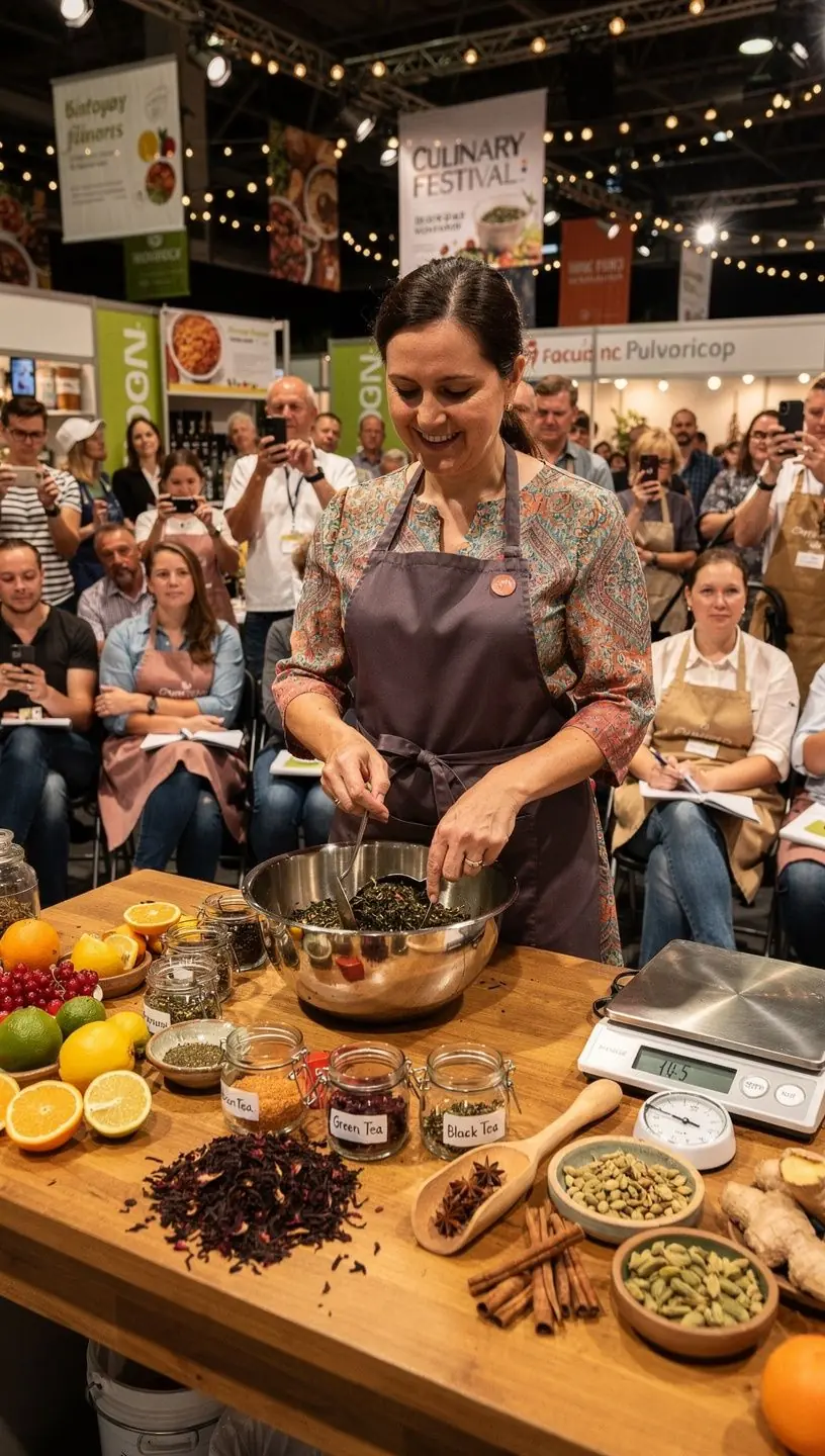 Tea készítési folyamat lépései, bemutatva az időzítést.